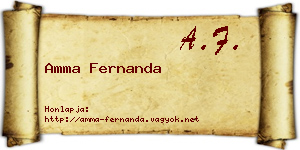 Amma Fernanda névjegykártya